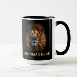 Caneca Diversão Personalizada "Eu Amo Meu Gato" Lion Coff