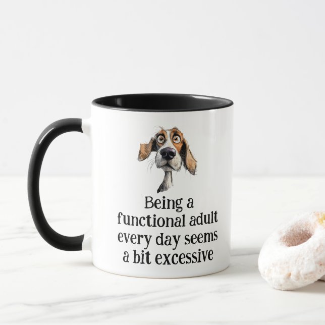 Caneca Diversão Ser Adulto Funcional Todos Os Dias (Com Donut)