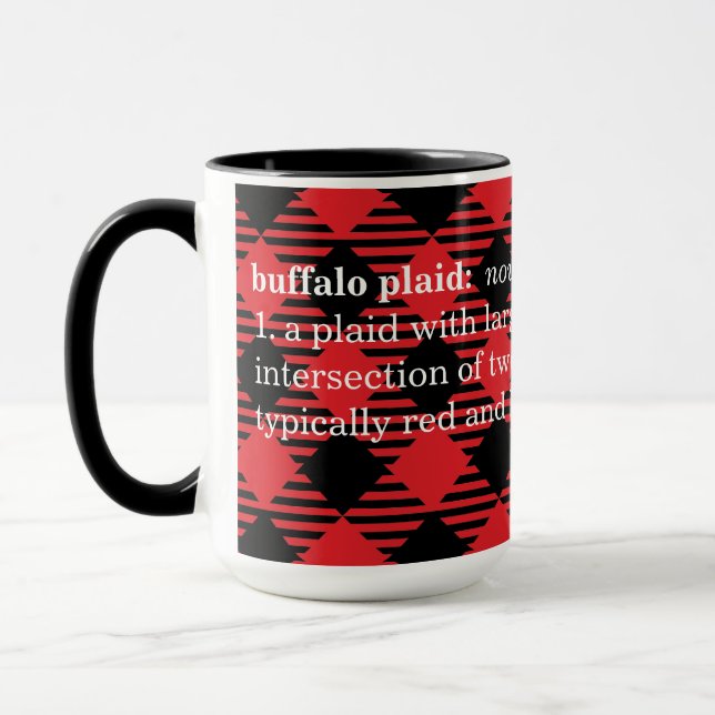 Caneca Diversão "Xadrez de Buffalo" - Mug de café - Verme (Esquerda)