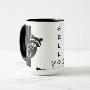 Caneca Divertida de Guaxinim Peekaboo