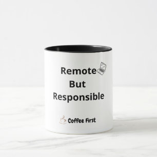 Caneca Divertida de Trabalho Remoto para Colegas d