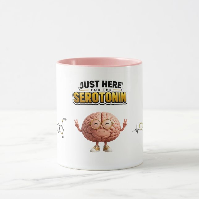 Caneca Divertida do Cérebro de Serotonina (Centro)