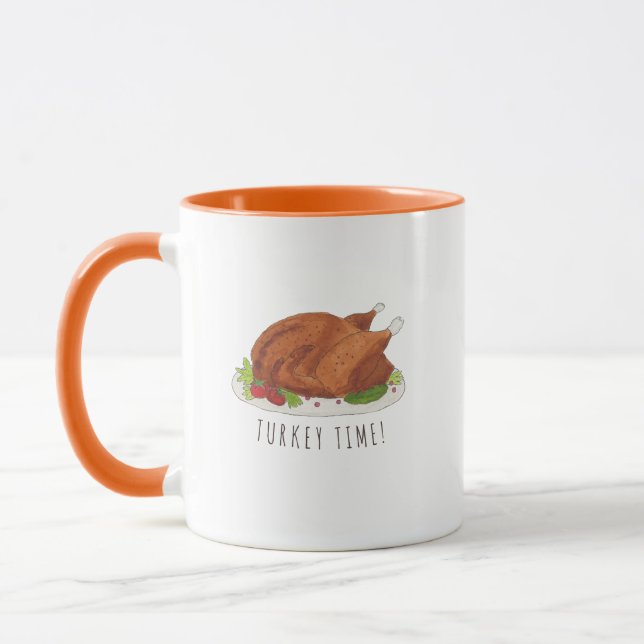 Caneca Divertida do Dia de Ação de Graças (Esquerda)