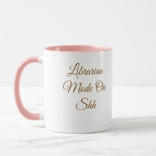Caneca Divertida Modo Bibliotecário Ligado Para Am (Esquerda)