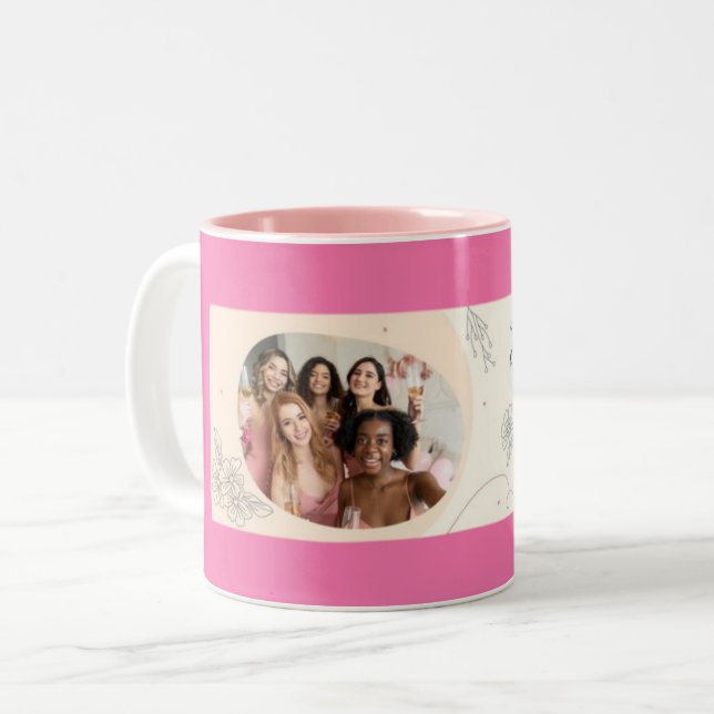 Caneca Divertida para Despedida de Solteira Desenh (Frente Esquerda)