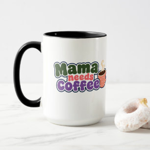 Caneca Divertida para Mãe que Precisa de Café