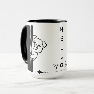 Caneca Divertida Porco Peekaboo