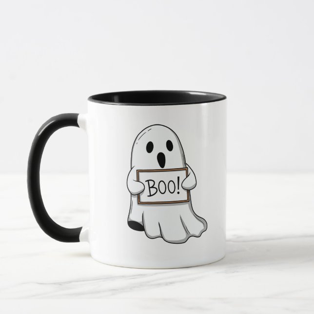 Caneca Divertido BOO Fantasmagórico Fofo (Esquerda)