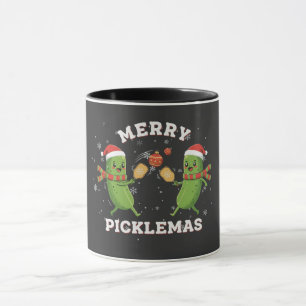 Caneca Divertido Feliz Picklemas Cute Natal Pickleball