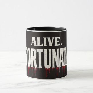 Caneca Divertido Sarcástico Vivo Infelizmente Dia das Bru