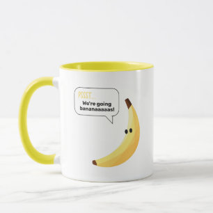 Caneca Dívidas Favoritas de Festa de Banana Retro Engraça