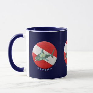 Caneca diving flag shark