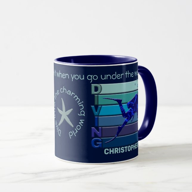 Caneca Divisor - Personalizável Pessoal Para Homens (Frente Esquerda)