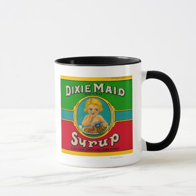 Caneca Dixie Maid Syrup LabelCairo, GA (Direita)