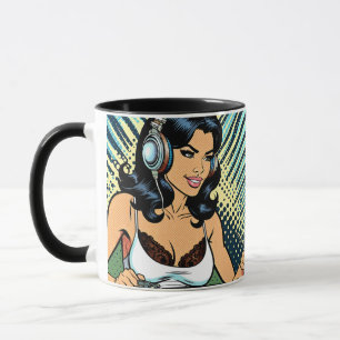 Caneca DJ Deejay Art Pop Arte Bem Bonito
