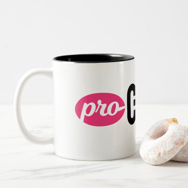 Caneca do 2-Tom da Pro-Escolha (Com Donut)