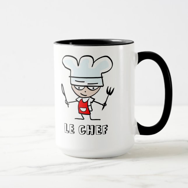 Caneca do amante da comida com desenhos animados (Direita)
