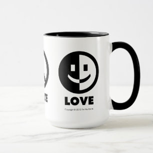 Caneca do amor da paz do amor