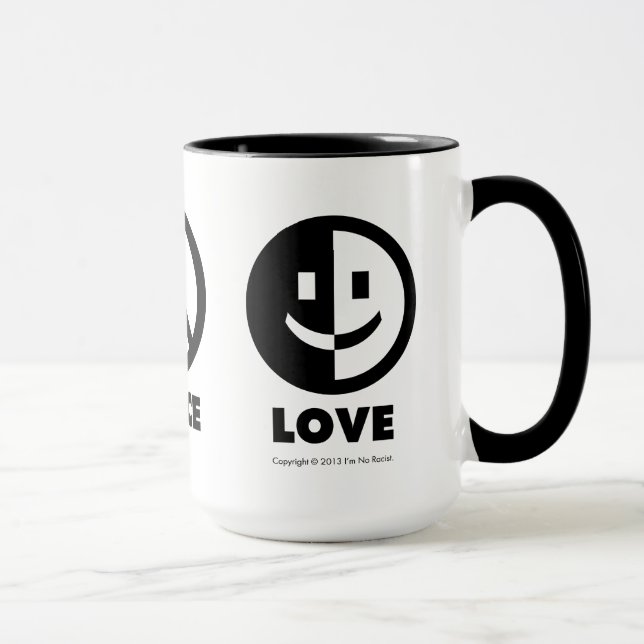 Caneca do amor da paz do amor (Direita)