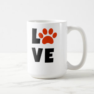 Caneca do amor do dia dos namorados de Pawprint
