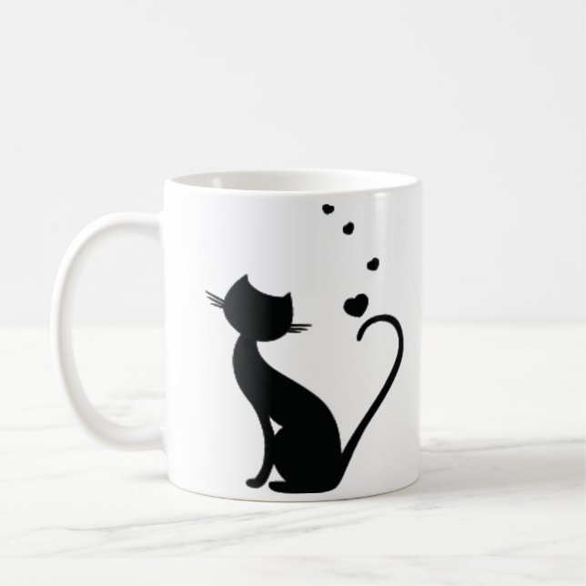 Caneca do amor do gatinho (Esquerda)