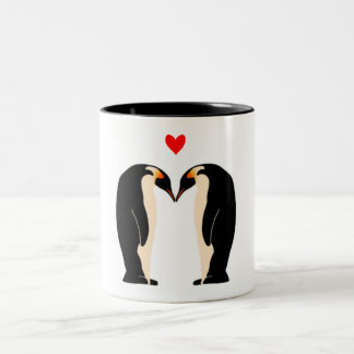 Caneca do amor do pinguim