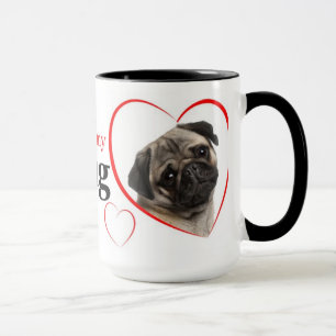 Caneca do amor do Pug