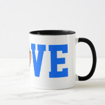 Caneca do amor por beisebol