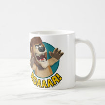 Caneca do animal do leão dos desenhos animados