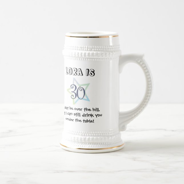 Caneca do aniversário de 30 anos personalizada (Direita)