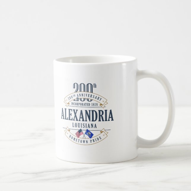 Caneca do aniversário de Alexandria, Louisiana (Direita)
