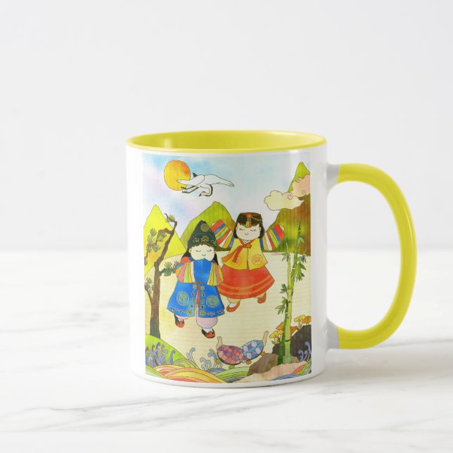 Caneca do aniversário do bebê coreano primeira (Direita)