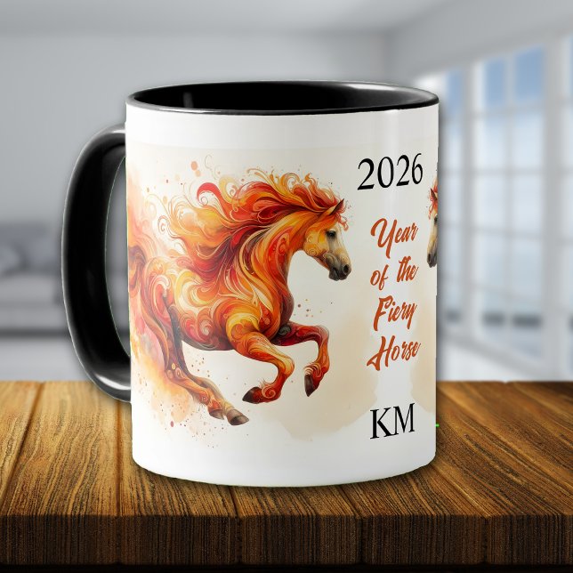 Caneca do Ano do Cavalo Fiery Chinês 2026 2 (Criador carregado)