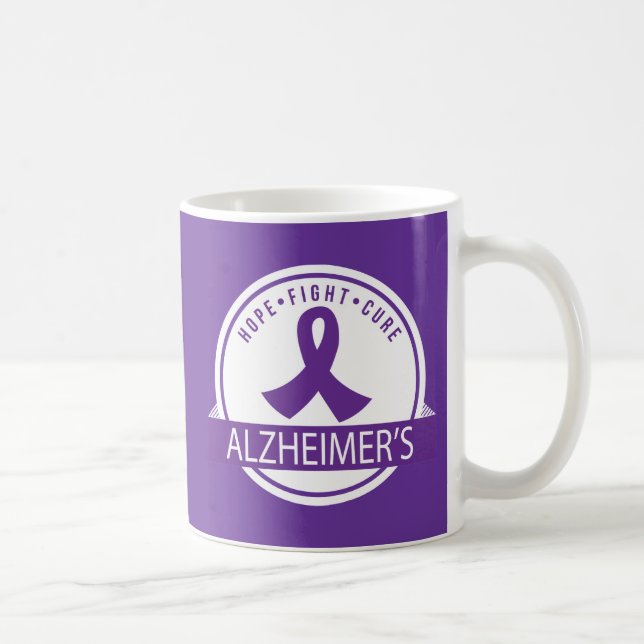 Caneca do apoio da doença de Alzheimers da cura da (Direita)