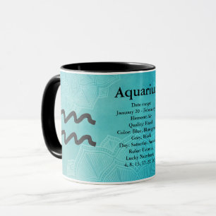 Caneca do Aquário do sinal da astrologia do