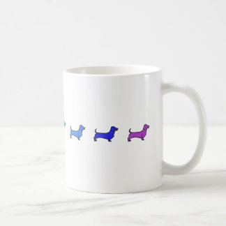 Caneca do arco-íris de Daschund