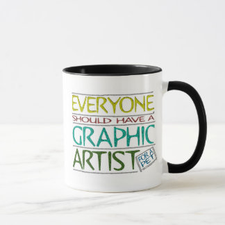 Caneca do artista gráfico do animal de estimação