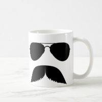 Caneca do aviador do bigode