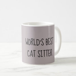 Caneca do baby-sitter do gato dos mundos a melhor
