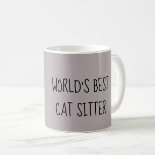 Caneca do baby-sitter do gato dos mundos a melhor