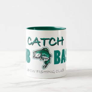 Caneca do BAIXO do DUB do clube da pesca de UNCW