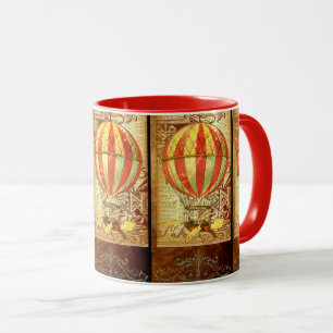 Caneca do balão de ar quente do vintage