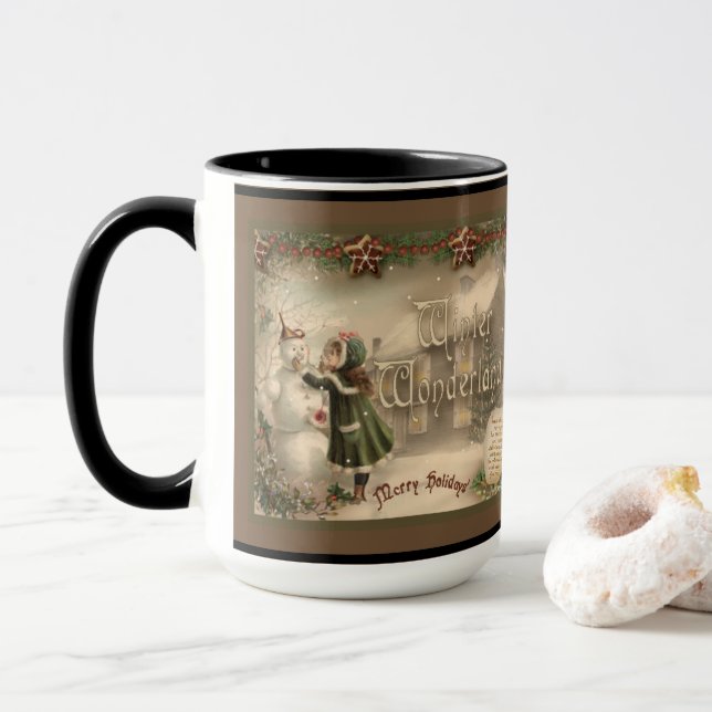 Caneca do boneco de neve do Natal (Com Donut)