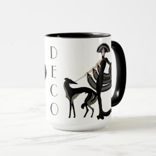 Caneca do Borzoi do art deco