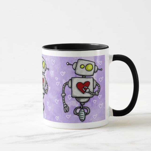 caneca do bot do coração (Direita)