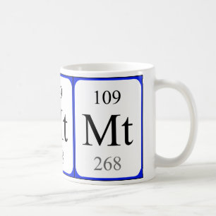 Caneca do branco do elemento 109 - Meitnerium