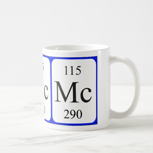 Caneca do branco do elemento 115 - Moscovium (Direita)
