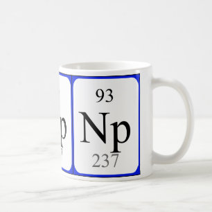 Caneca do branco do elemento 93 - neptúnio
