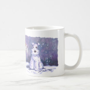 Caneca do branco do inverno 11oz do Fox do fio