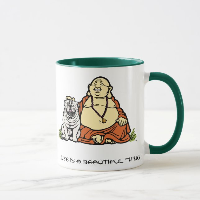 Caneca do buldogue de Buddha (Direita)